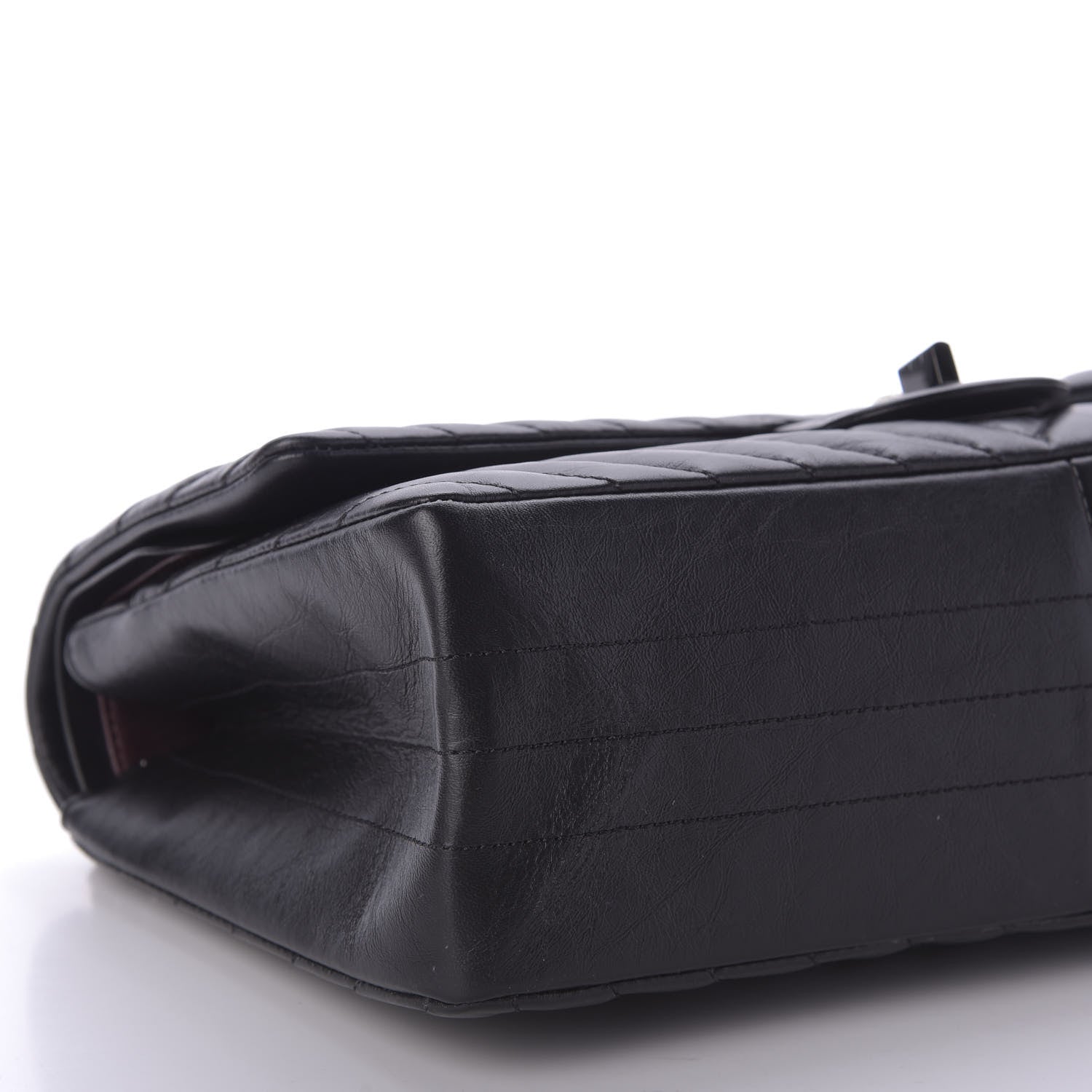 Chanel Aged Calfskin Chevron Quilted 2.55 Reissue 226 So Black 6 of 10