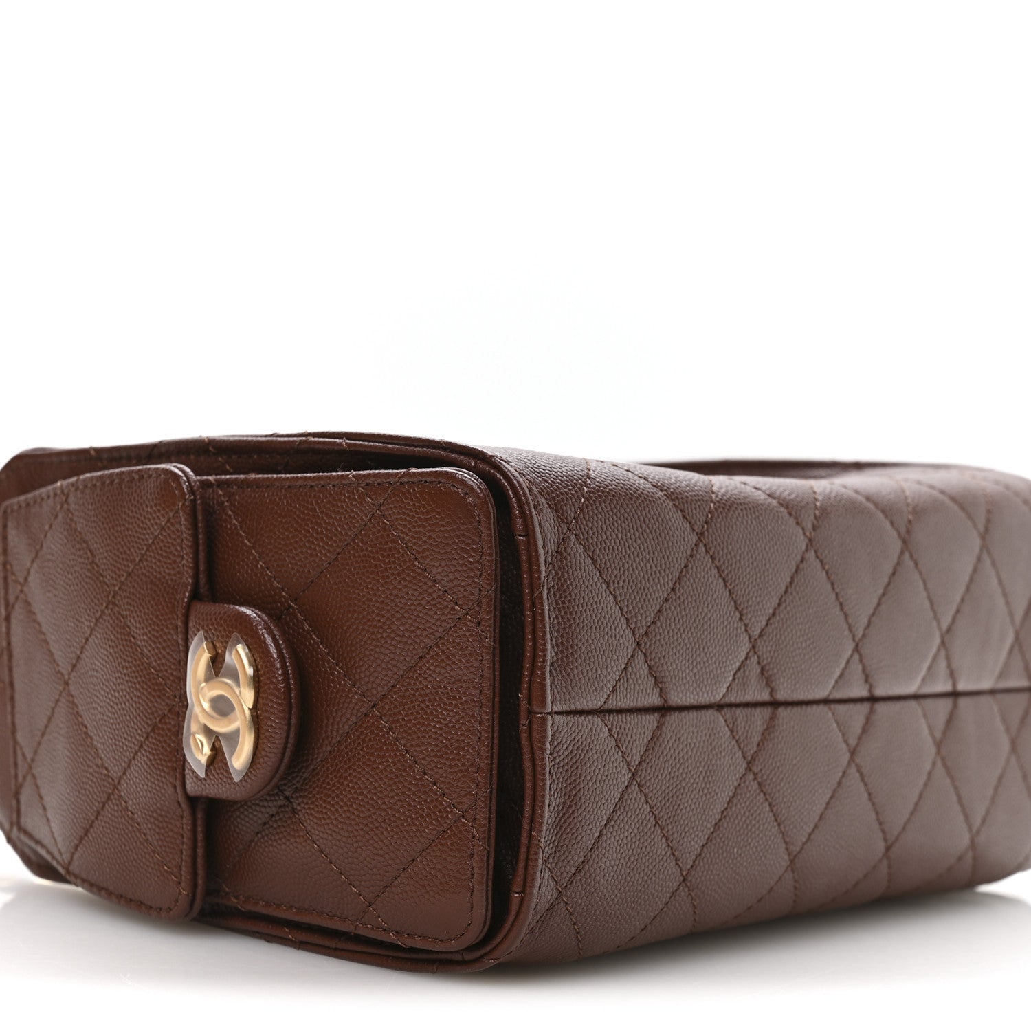 Chanel Caviar Quilted Mini Chanel 25 Handbag Brown 9 of 11