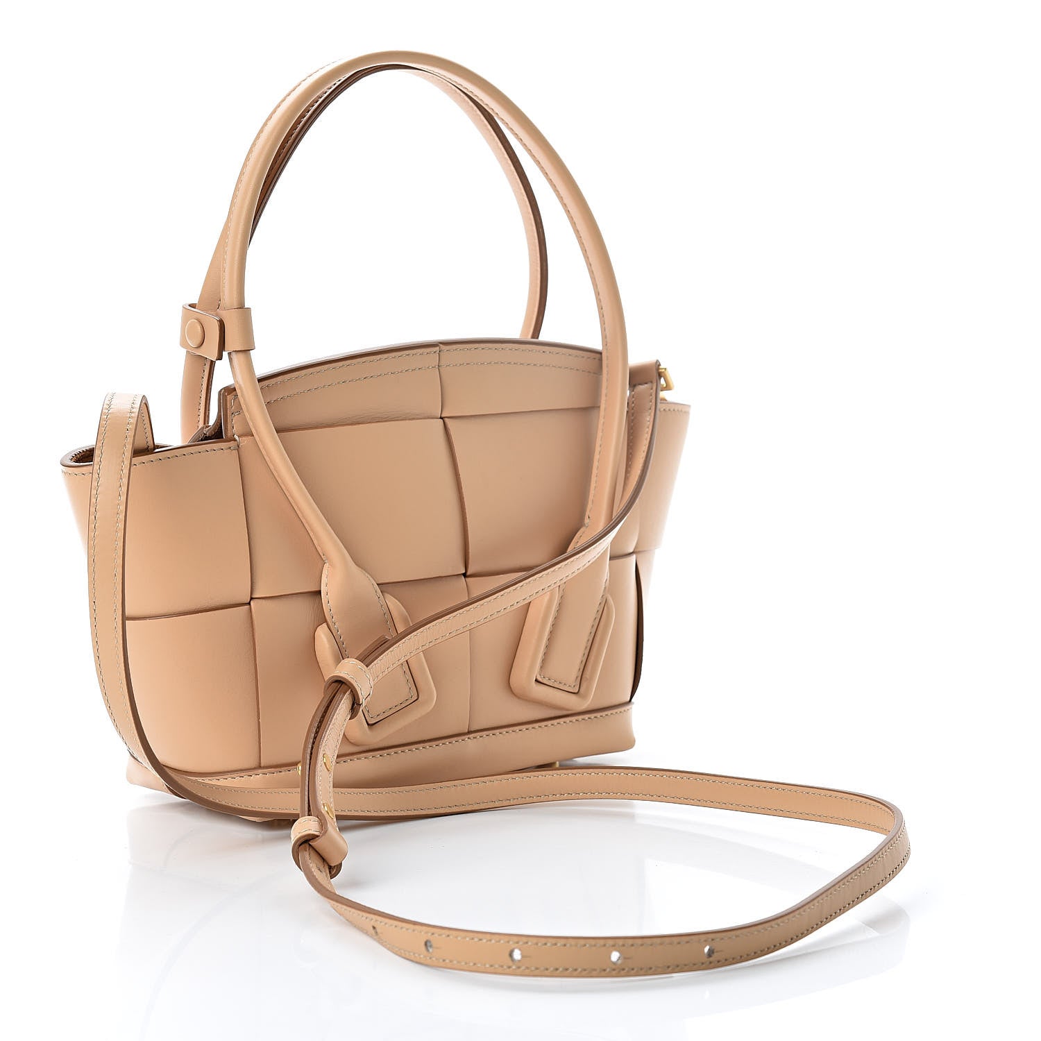 Bottega Veneta French Calfskin Maxi Intrecciato Mini Arco Nude 3 of 9