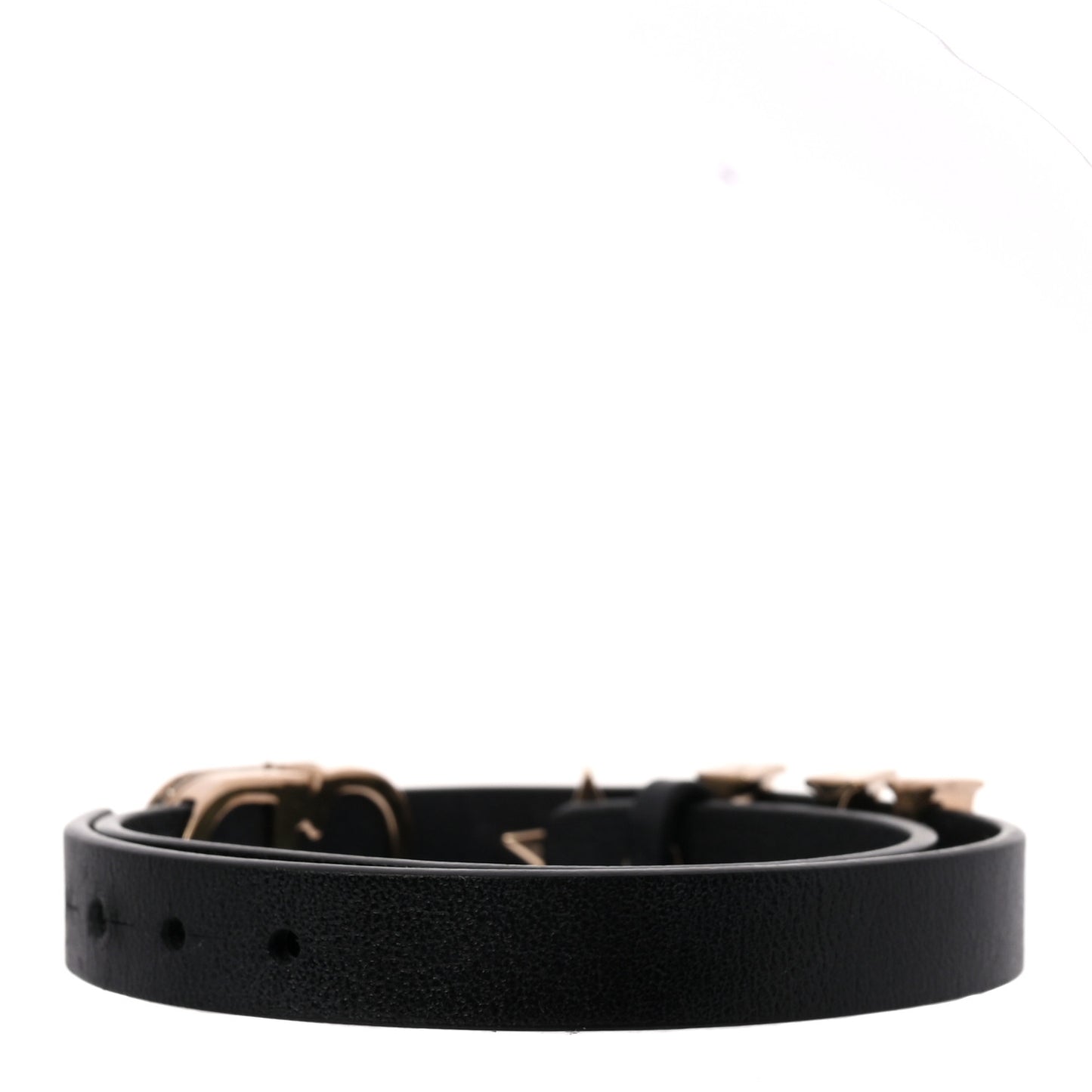 Calfskin My ABDior Double Bracelet Black