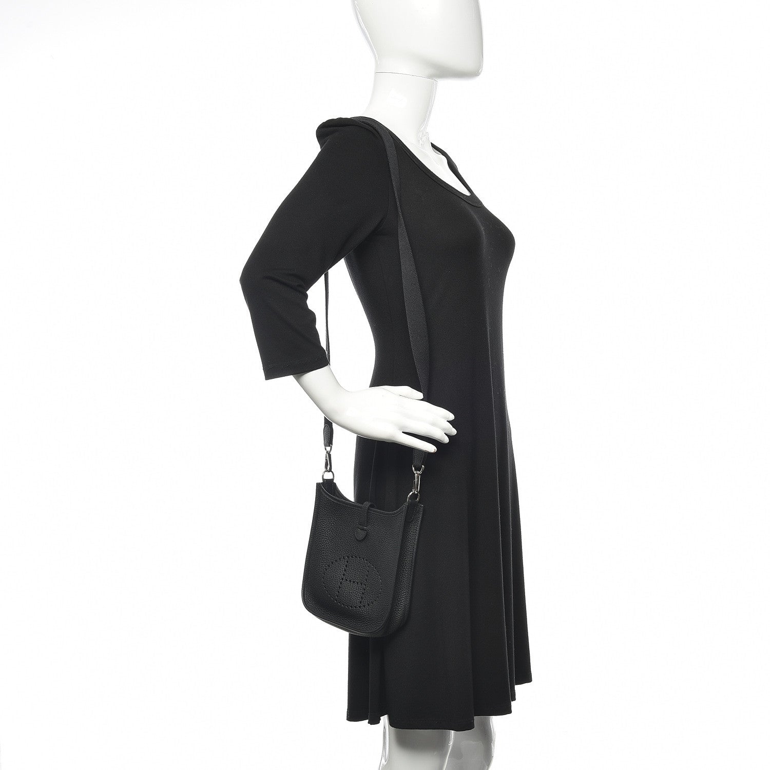 Hermes Taurillon Clemence Evelyne TPM Black 2 of 10