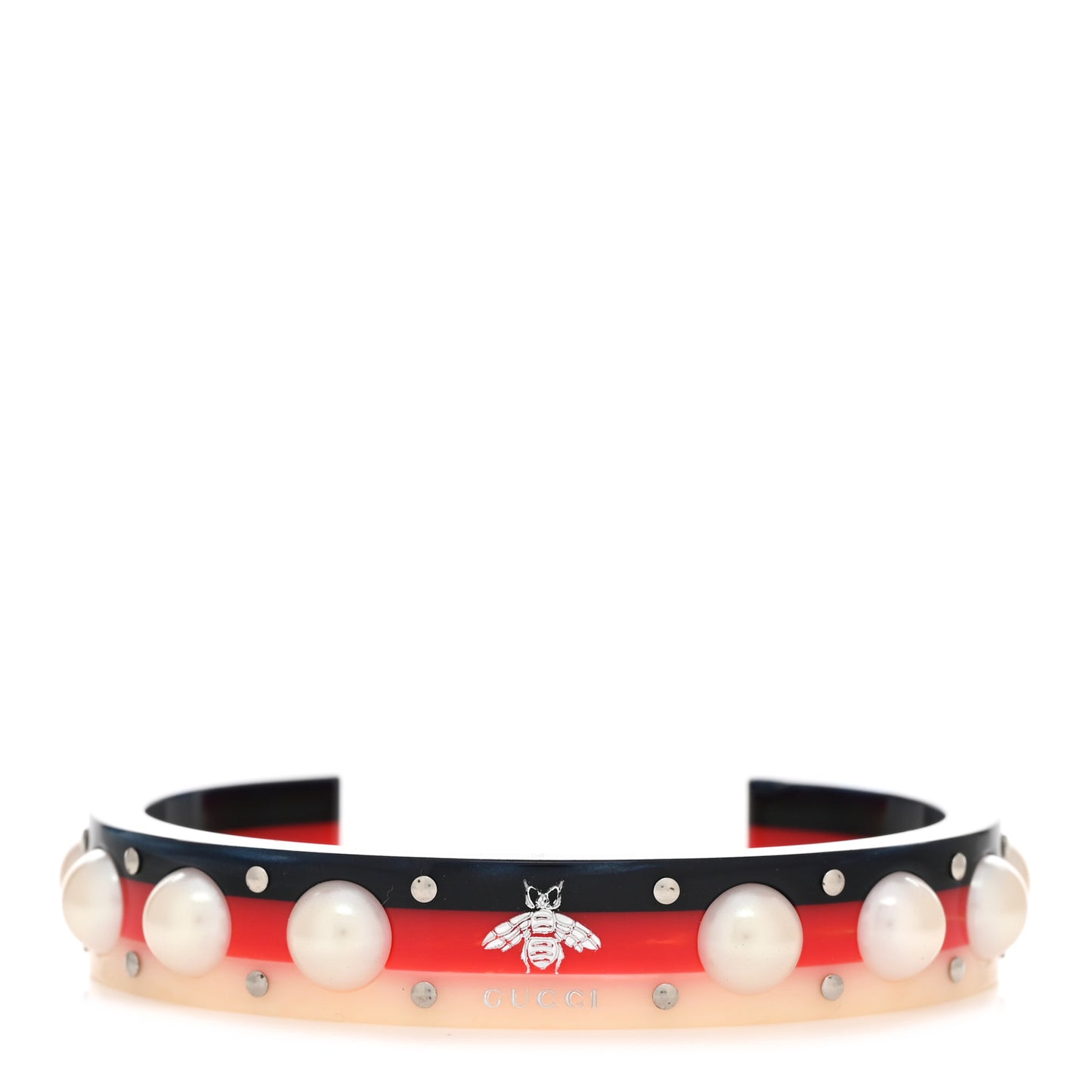 Web Pearl Cuff Blue Red