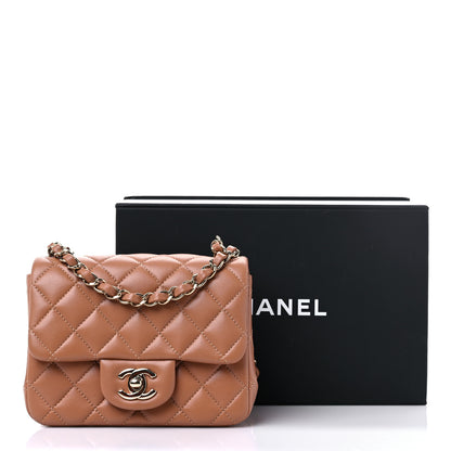 Chanel Lambskin Quilted Mini Square Flap Brown 10 of 10