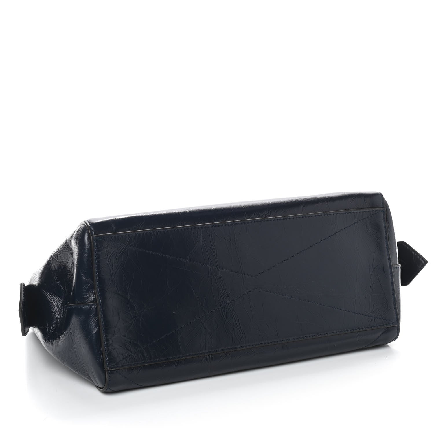 Givenchy Creased Patent Calfskin Medium ID Flap Navy Blue 4 of 9