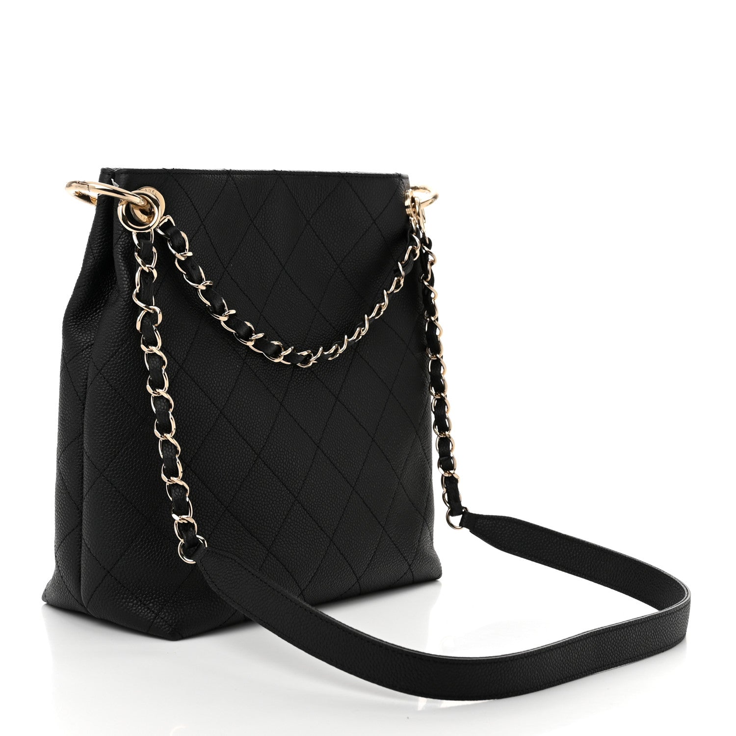 Chanel Caviar Quilted City Walk Hobo Black 3 of 11