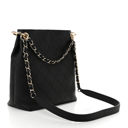 Chanel Caviar Quilted City Walk Hobo Black 3 of 11