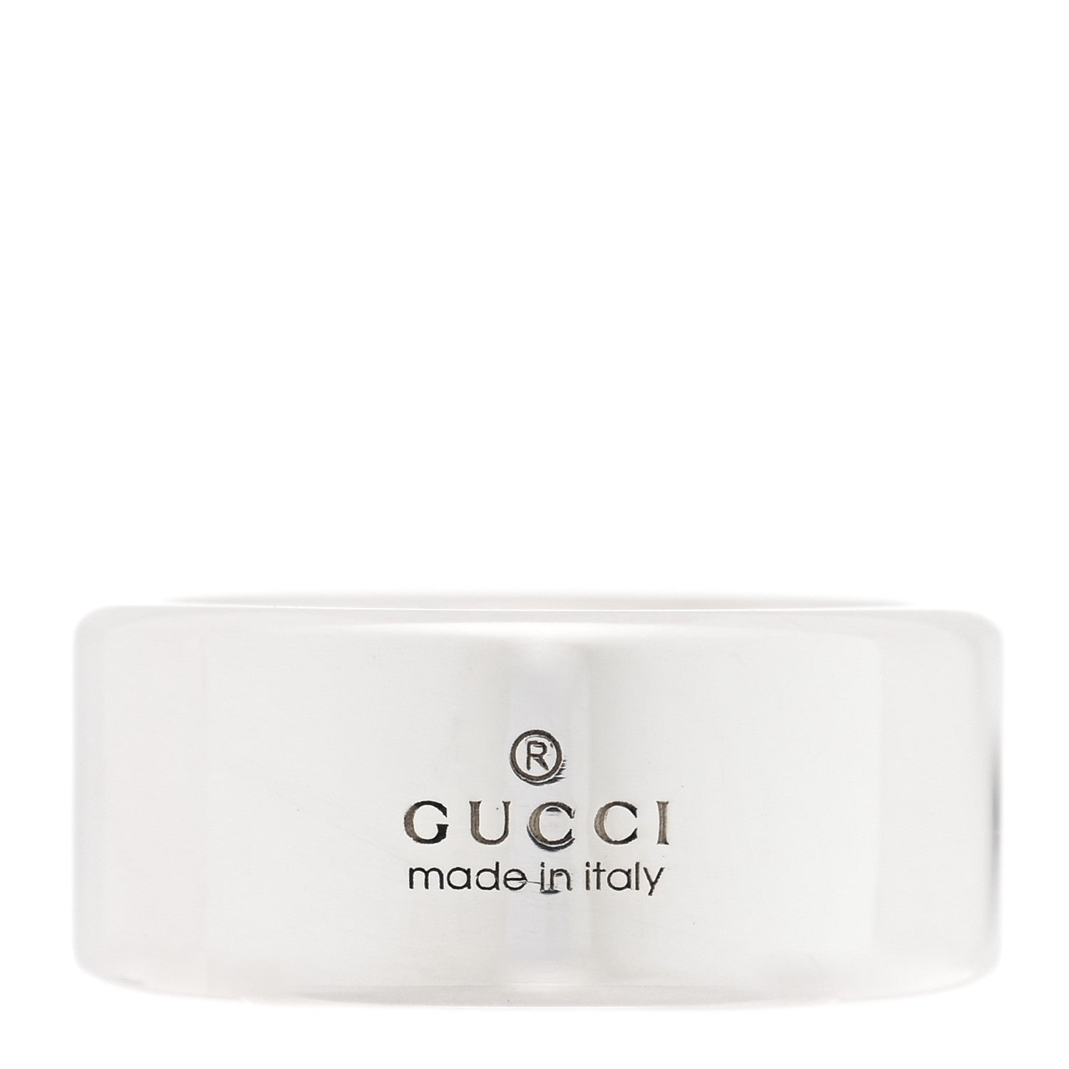 Gucci Sterling Silver Diagonal Interlocking G Ring 54 6.75 3 of 4