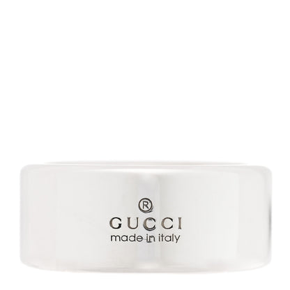 Gucci Sterling Silver Diagonal Interlocking G Ring 54 6.75 3 of 4