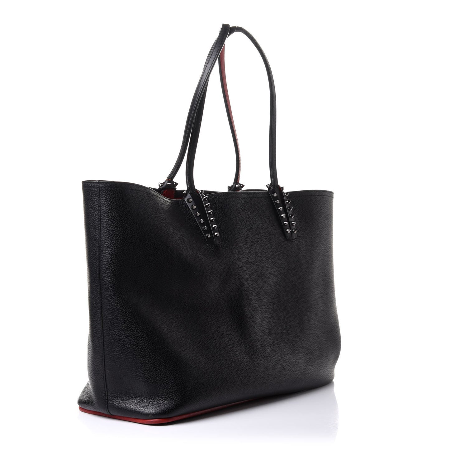Calfskin Spikes East West Cabata Tote Black
