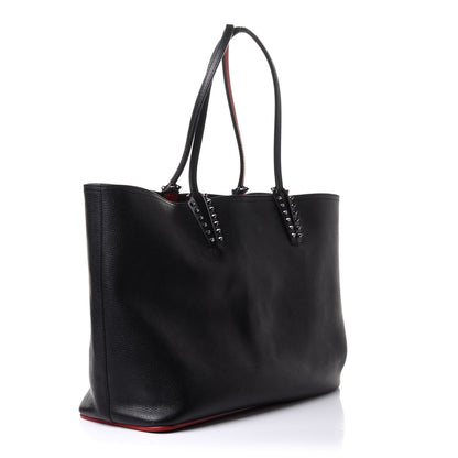 Christian Louboutin Calfskin Spikes East West Cabata Tote Black 3 of 13