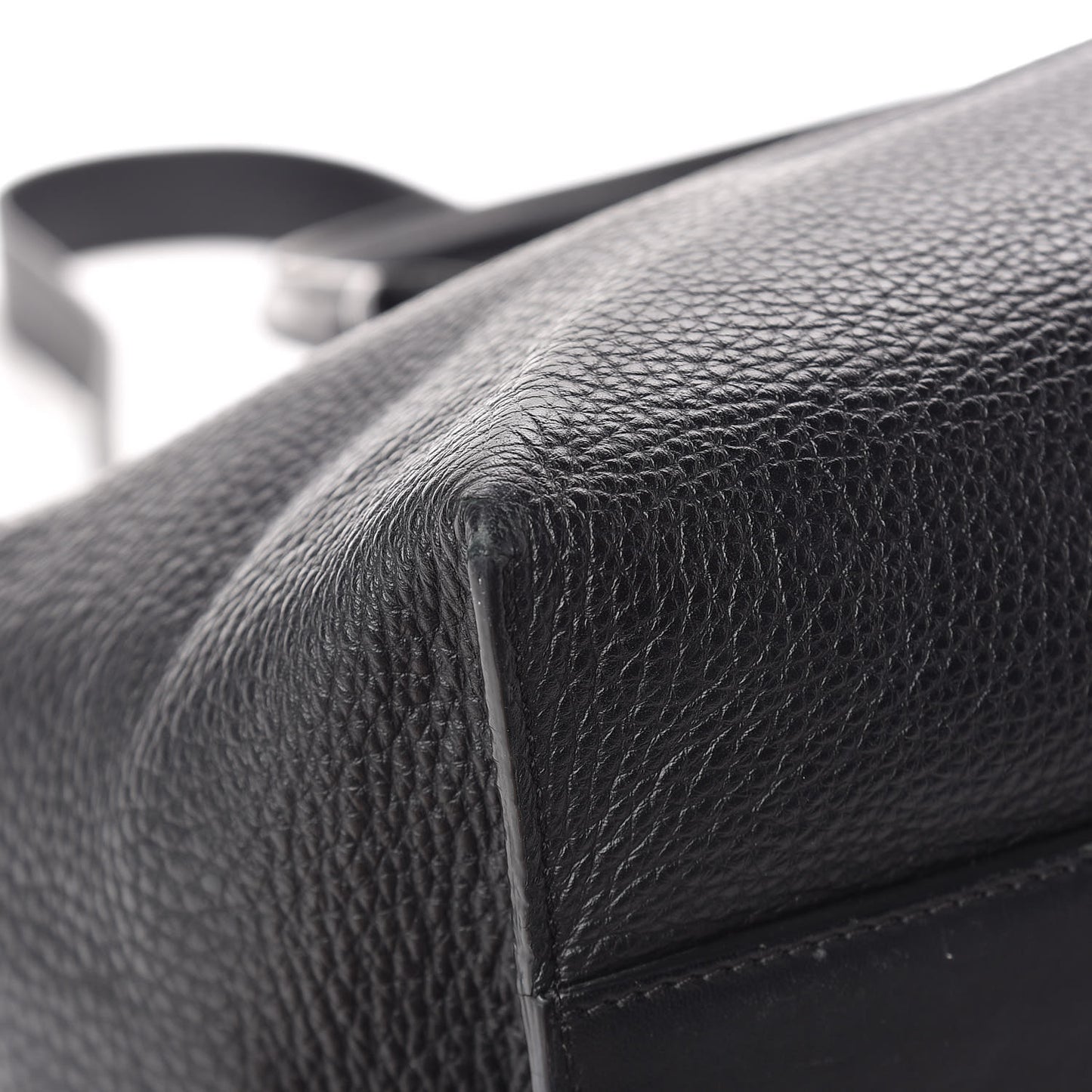 Grained Calfskin Medium Cate Satchel Black