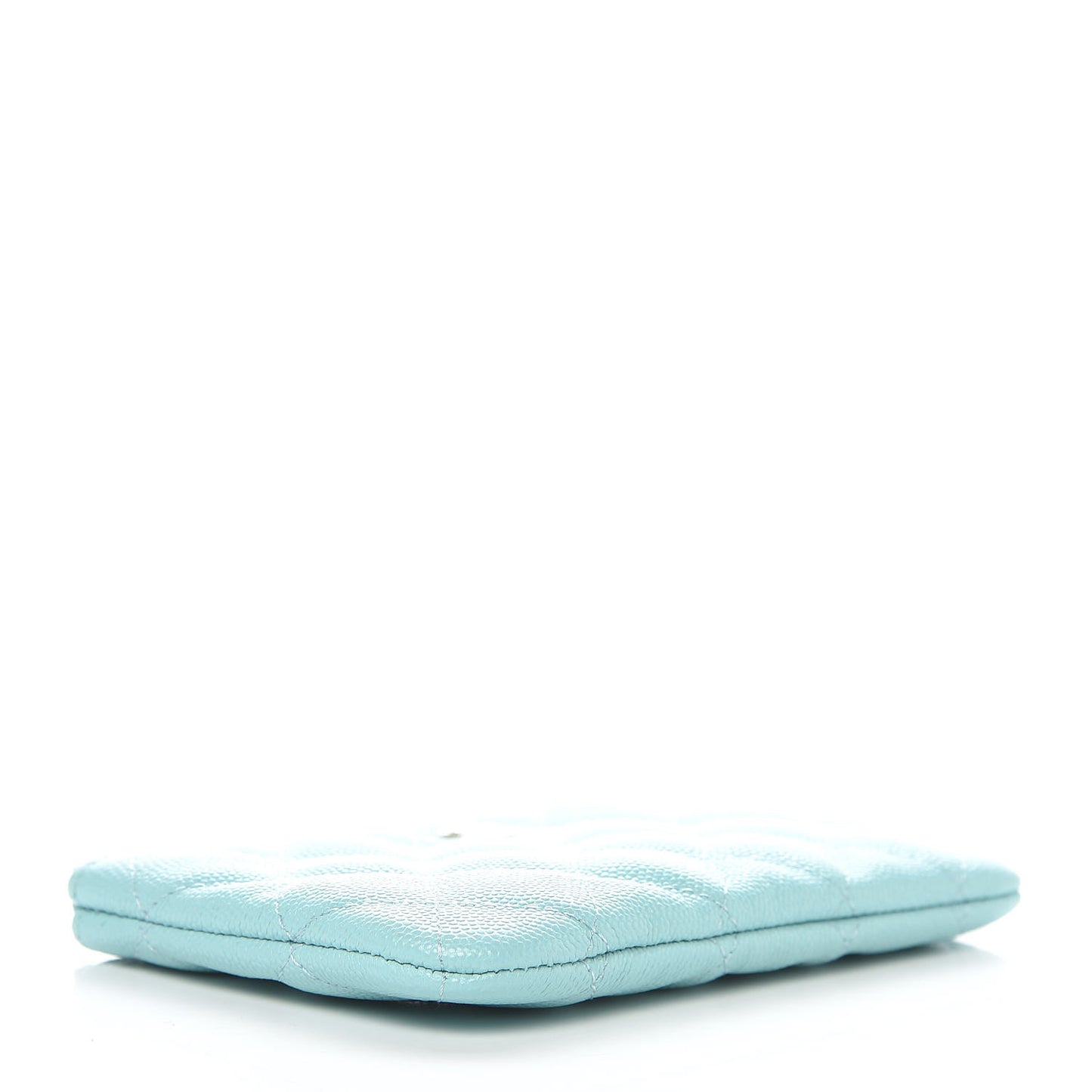 Caviar Quilted Small Cosmetic Case Light Blue