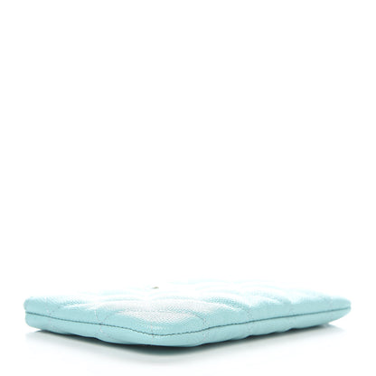 Chanel Caviar Quilted Small Cosmetic Case Light Blue 4 of 10