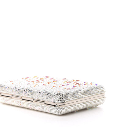 Judith Leiber Crystal Embellished Slim Slide Minaudiere Clutch Silver 7 of 12