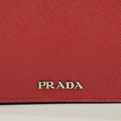 Prada Saffiano Lux Flap Crossbody Fuoco 6 of 9
