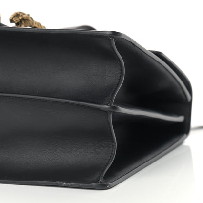 Gucci Calfskin Bamboo Web Large Dionysus Top Handle Bag Black Bright Evergreen Hibiscus Red 8 of 13