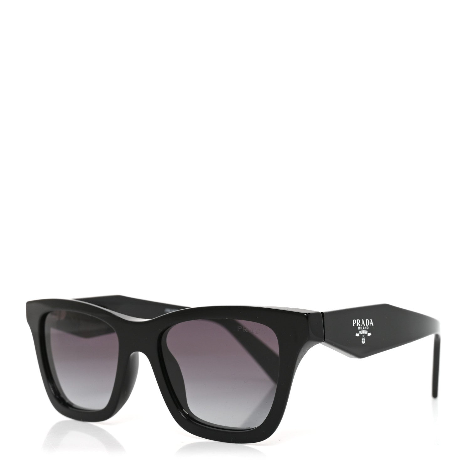 Prada Acetate Square Sunglasses SPR C07 Black 1 of 7