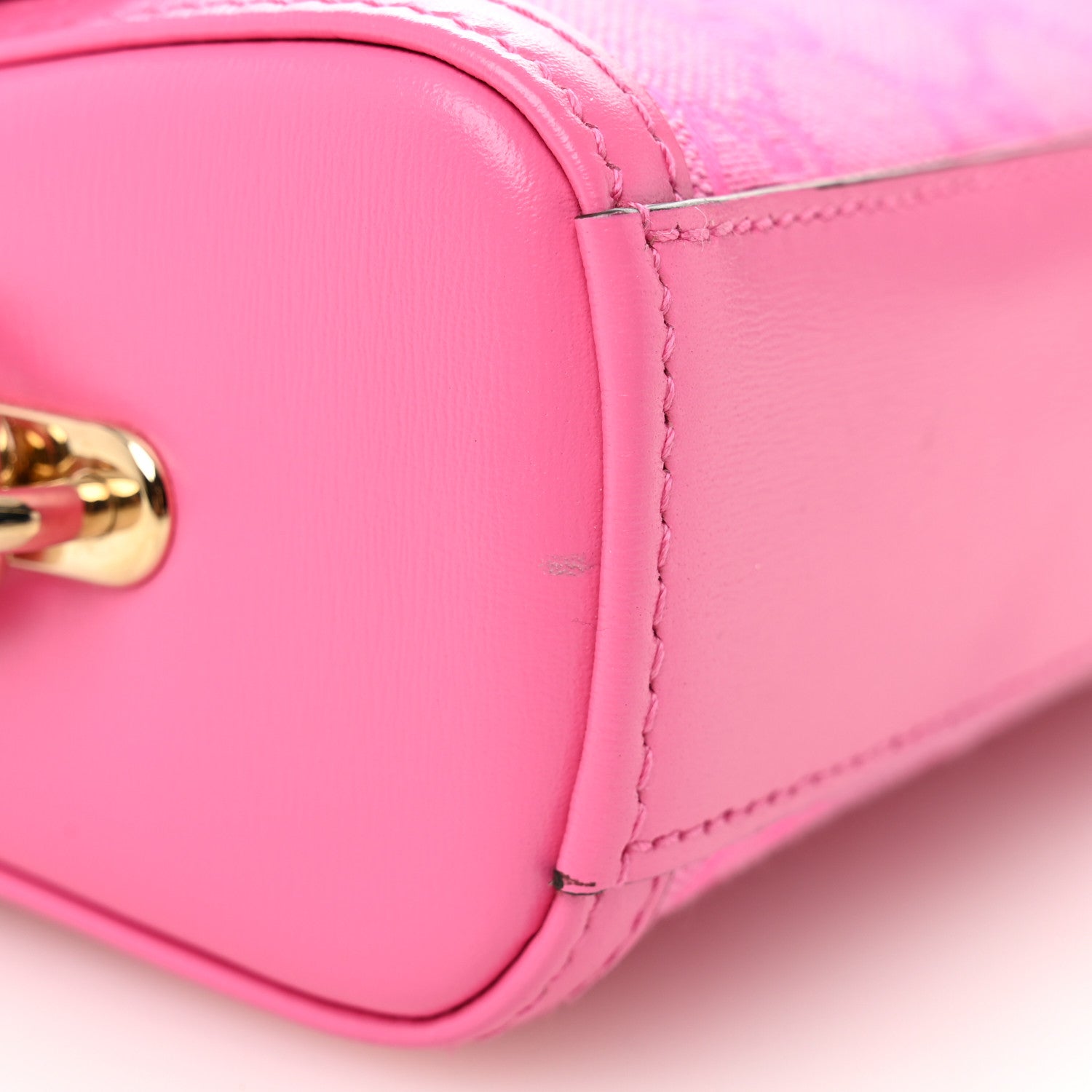 Gucci GG Monogram Textured Dollar Calfskin Small Luce Shoulder Bag Pink 12 of 12
