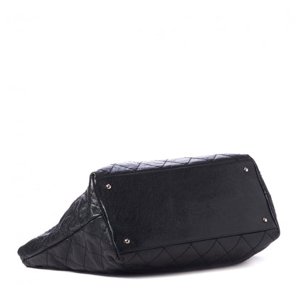 Chanel Glazed Calfskin Large On The Road Tote Black 4 of 10
