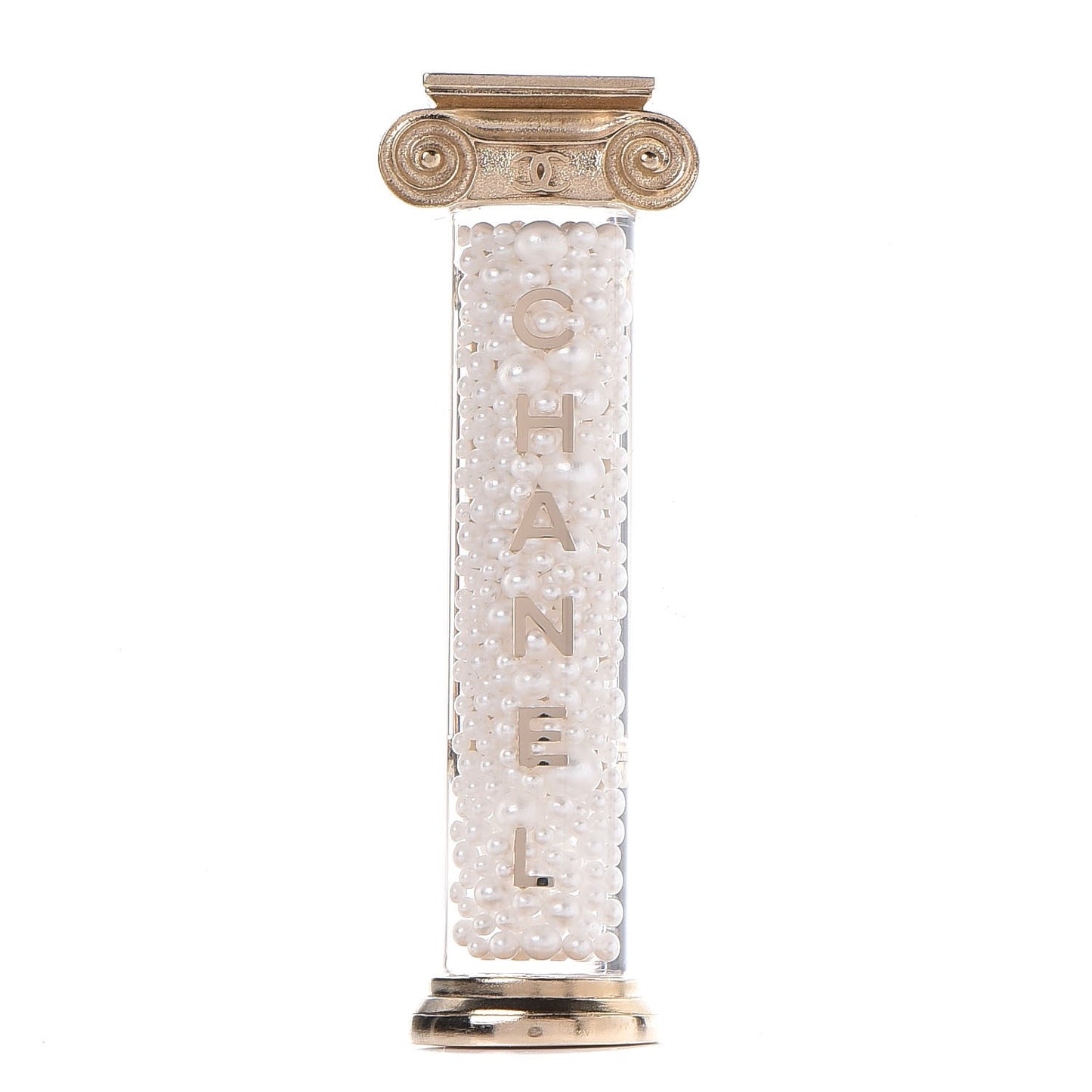 Pearl Ancient Greek Column Brooch Gold