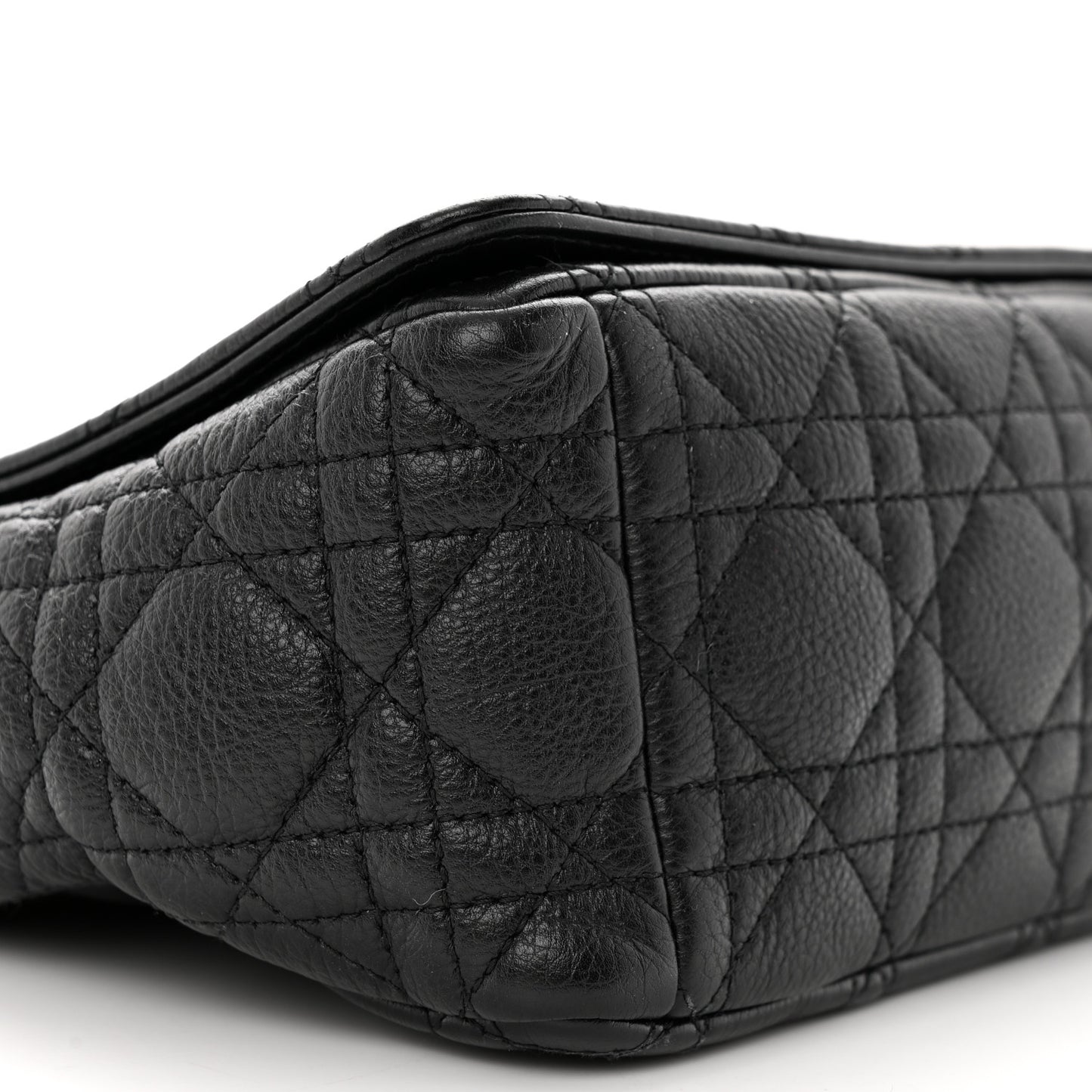 Calfskin Cannage Medium Caro Bag Black