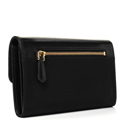 Prada Tessuto Nylon Soft Calf Wristlet Wallet Black 3 of 7
