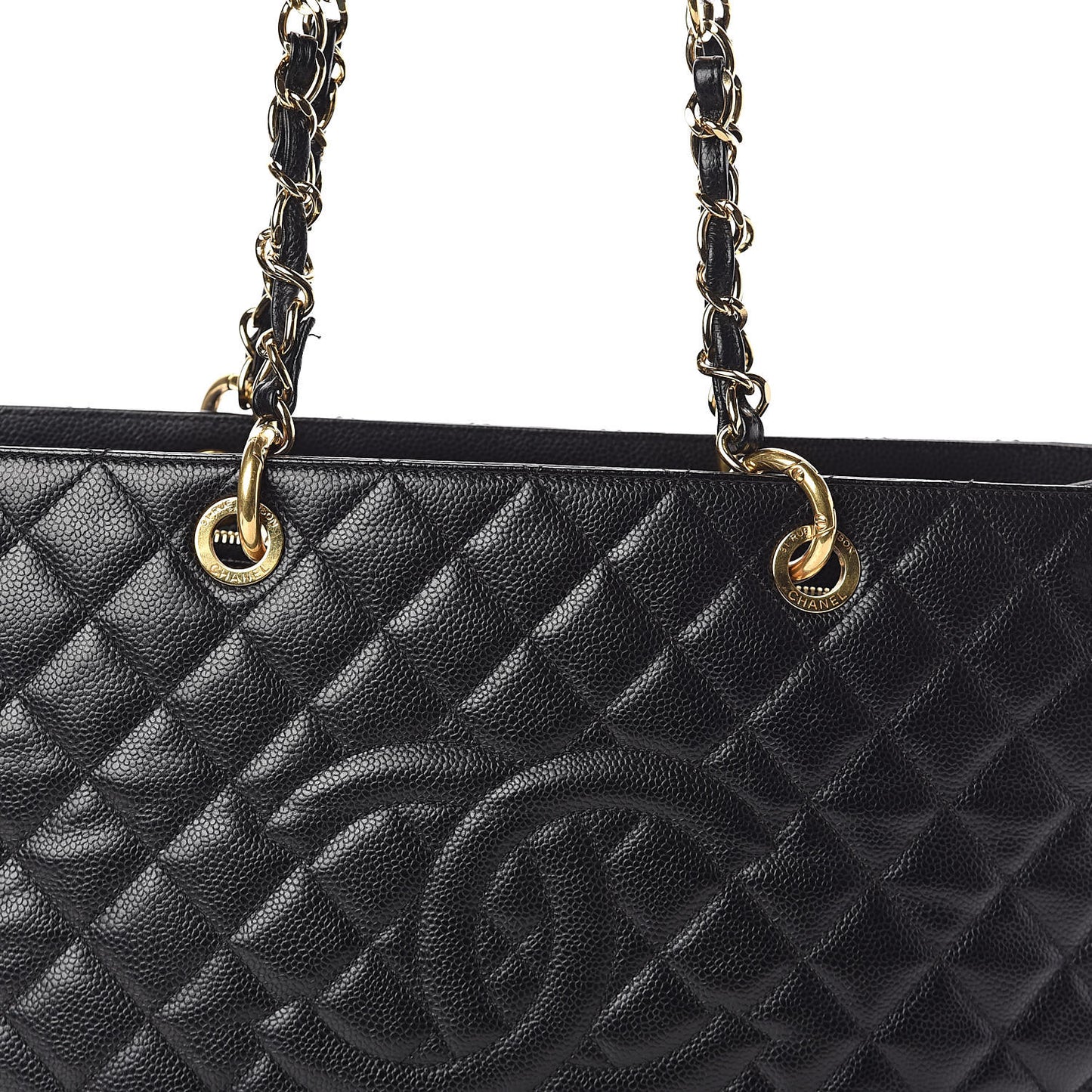 Caviar Quilted XL Grand Shopping Tote GST Black