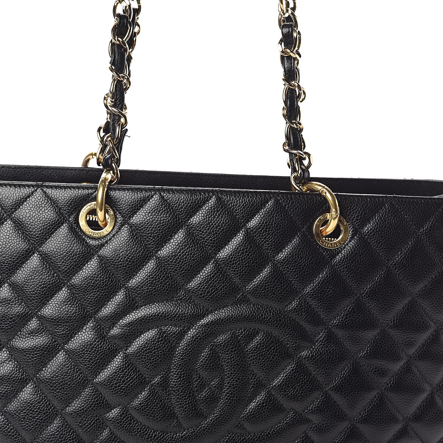 Chanel Caviar Quilted XL Grand Shopping Tote GST Black 8 of 10