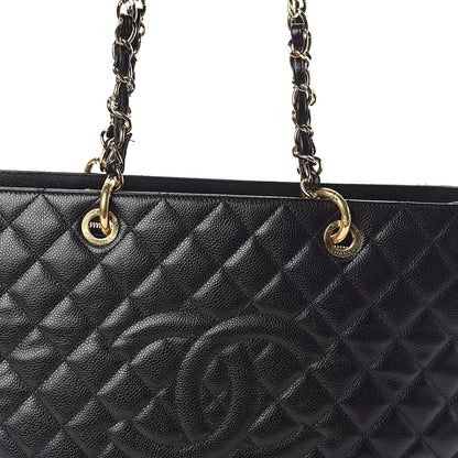 Chanel Caviar Quilted XL Grand Shopping Tote GST Black 8 of 10