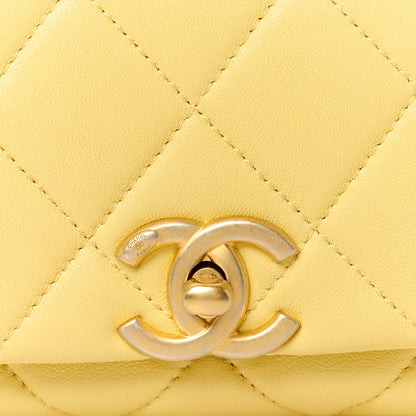 Chanel Shiny Lambskin Small Chain Is More Flap Yellow 8 of 10