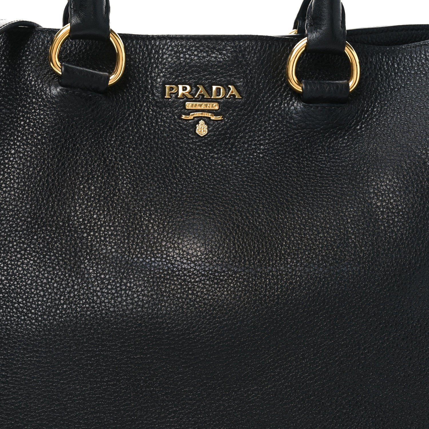 Prada Vitello Daino Tote Black 7 of 10