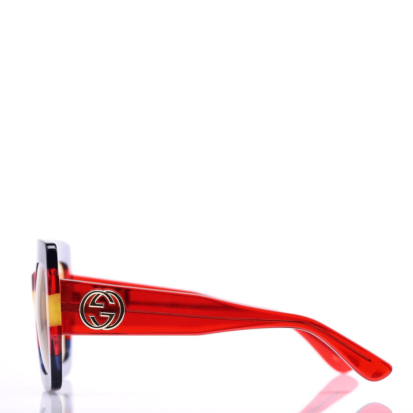 Square Frame GG0178S Sunglasses Blue Red Yellow