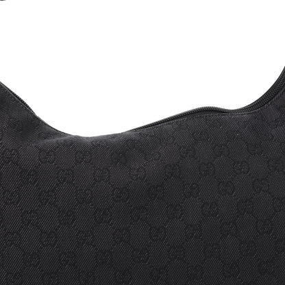 Gucci Denim Monogram Half Moon Hobo Black 9 of 9