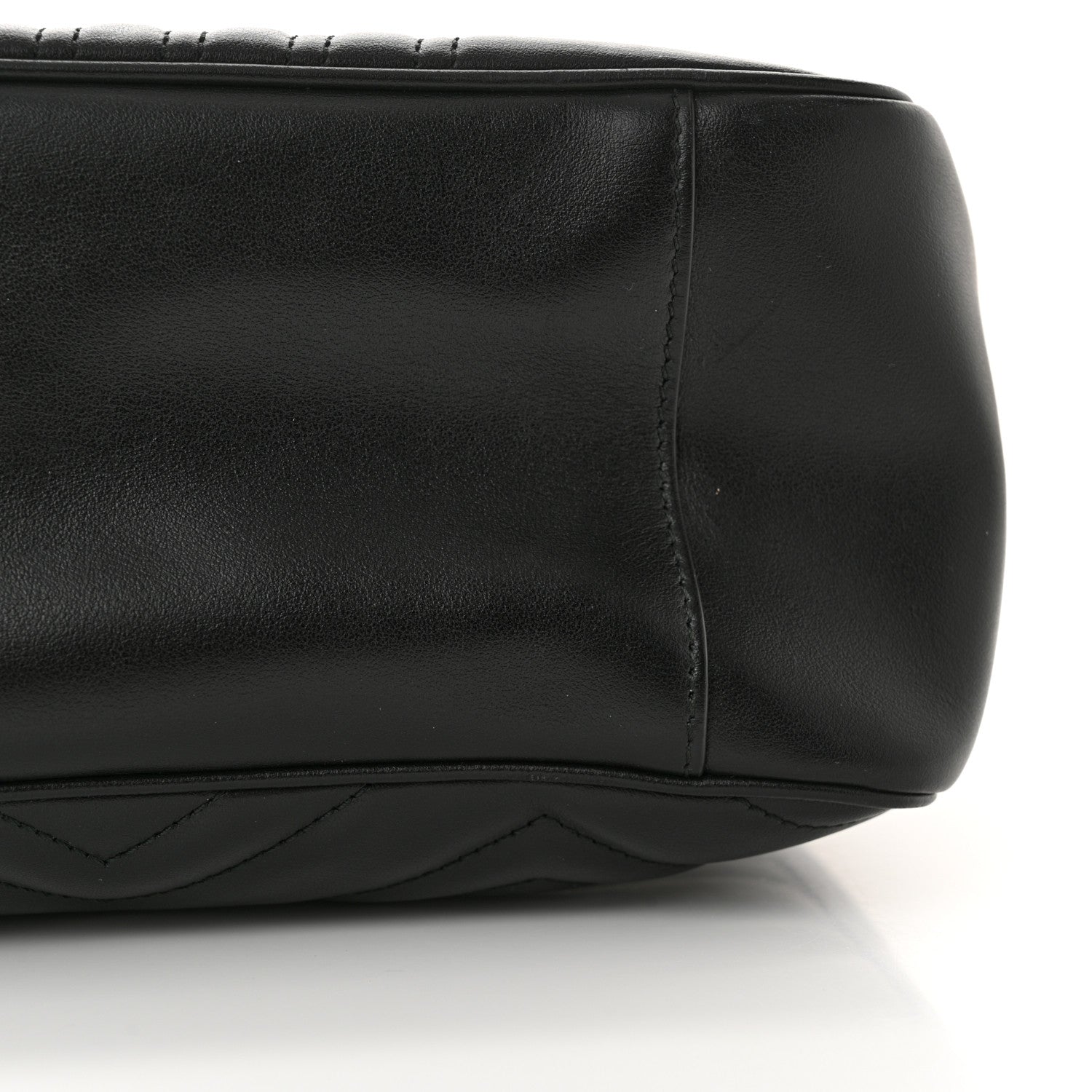 Gucci Calfskin Matelasse Large GG Marmont Shoulder Bag Black 11 of 12
