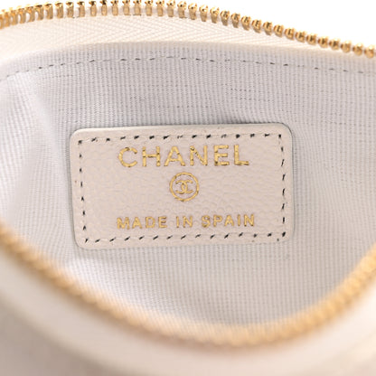 Chanel Caviar Quilted Small Cosmetic Case White 6 of 8