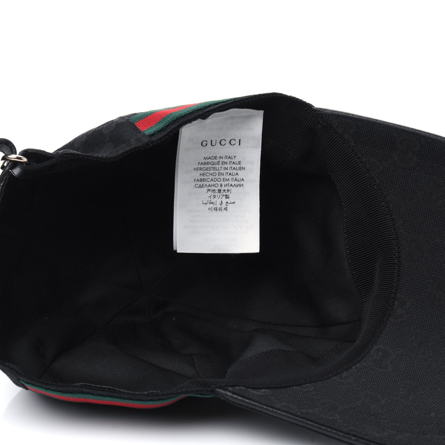 Monogram Web Baseball Hat S Black