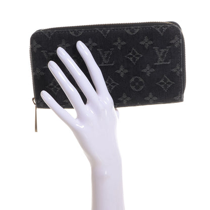 Louis Vuitton Monogram Denim Zippy Wallet Black 2 of 7