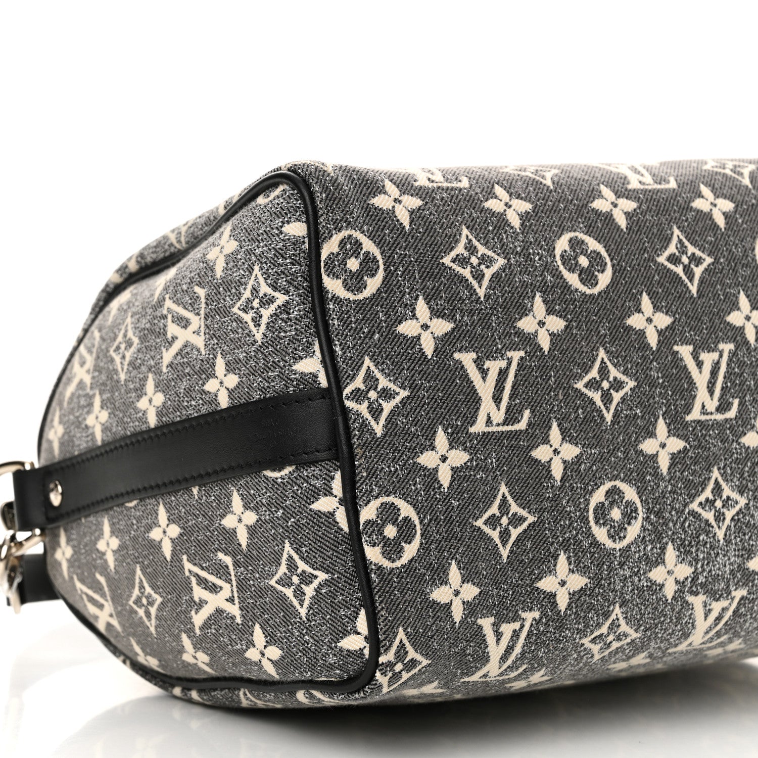 Louis Vuitton Denim Monogram Jacquard Speedy Bandouliere 25 Black 9 of 10