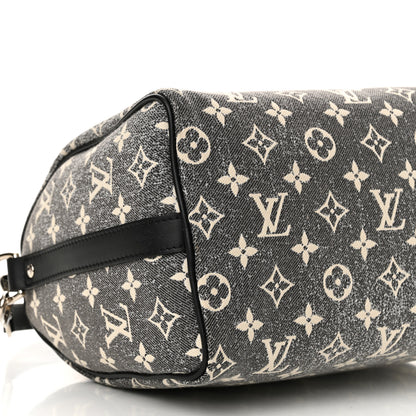 Louis Vuitton Denim Monogram Jacquard Speedy Bandouliere 25 Black 9 of 10