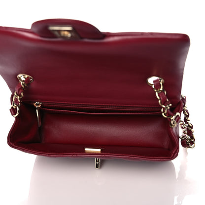 Chanel Lambskin Quilted Mini Rectangular Flap Burgundy 5 of 11