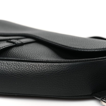 Christian Dior Grained Calfskin Mens Saddle Bag Black 10 of 10