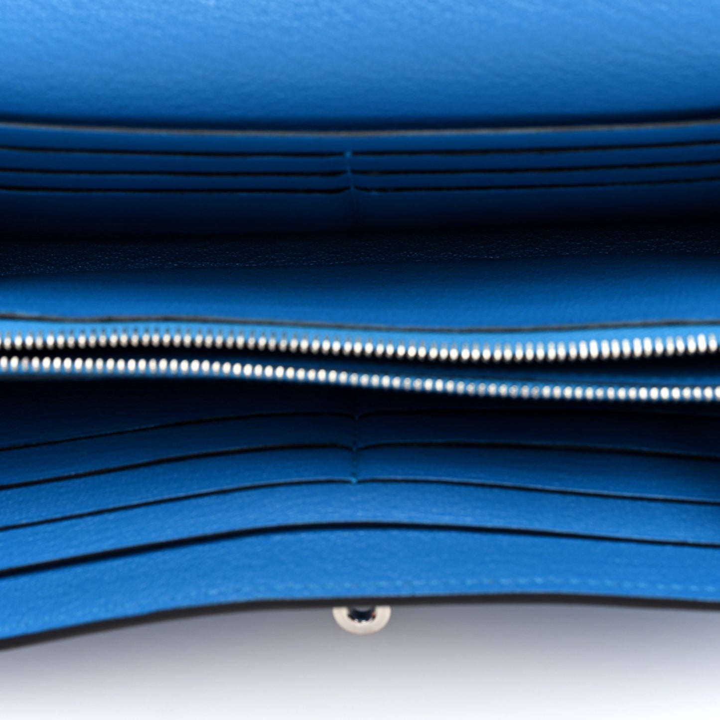 Chevre Mysore Kelly Longue Wallet Bleu Zanzibar