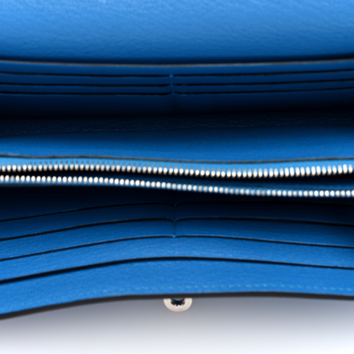 Hermes Chevre Mysore Kelly Longue Wallet Bleu Zanzibar 5 of 8