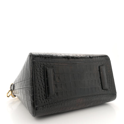 Givenchy Calfskin Crocodile Embossed Small Antigona Black 4 of 14