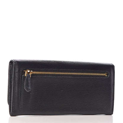Prada Vitello Move Continental Flap Travel Wallet Black 4 of 7