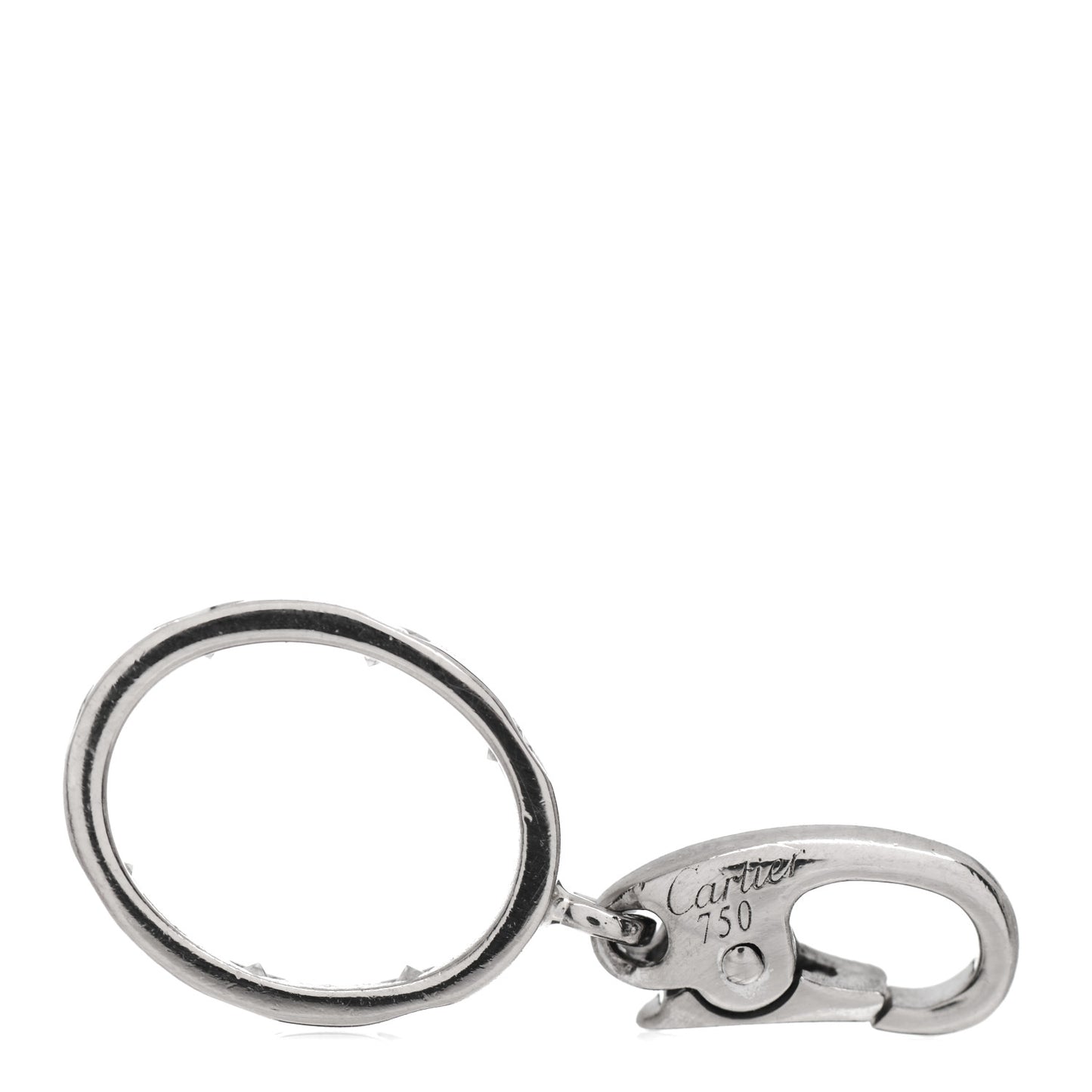 18K White Gold Diamond LOVE Ring Charm