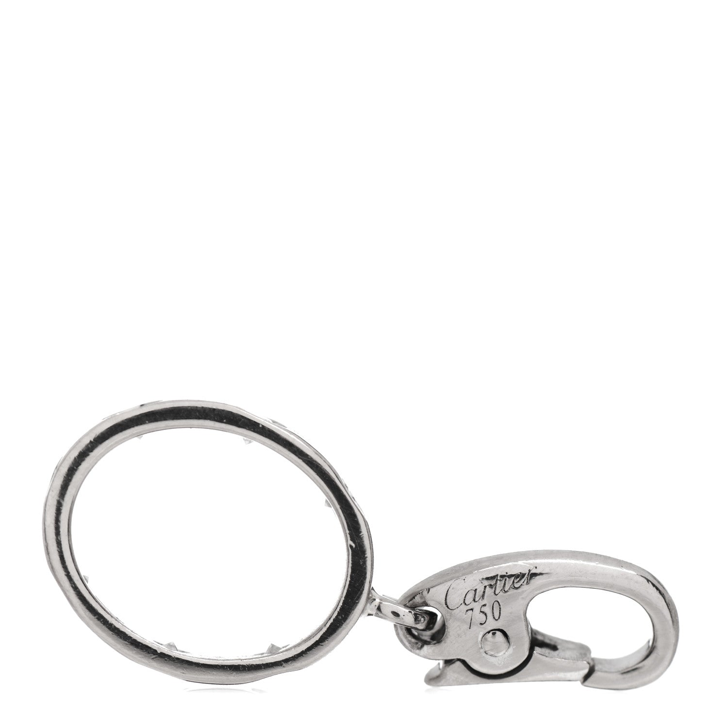 Cartier 18K White Gold Diamond LOVE Ring Charm 3 of 3