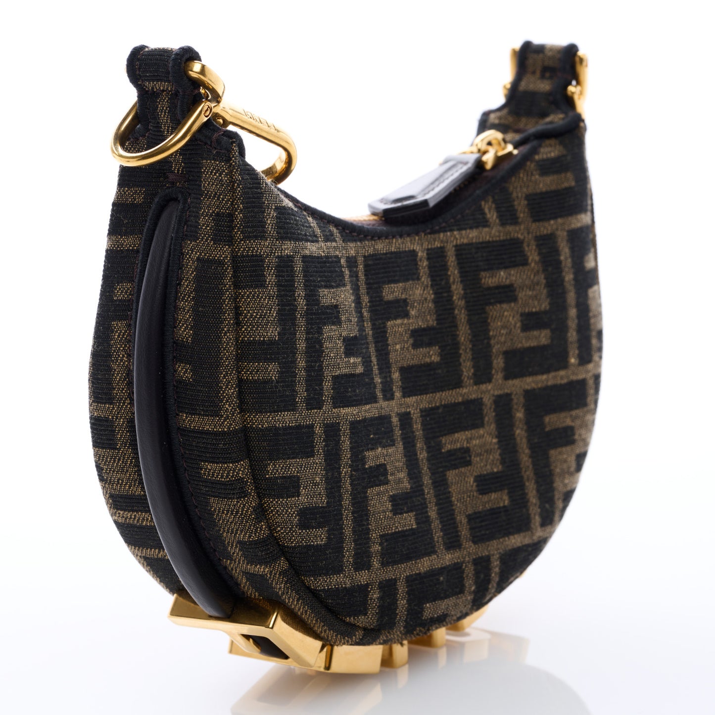 Fabric Jacquard FF 1974 Nano Fendigraphy Hobo Charm Tobacco Moro