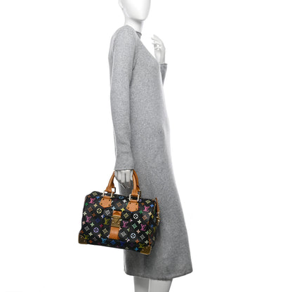 Louis Vuitton Monogram Multicolor Speedy 30 Black 2 of 12