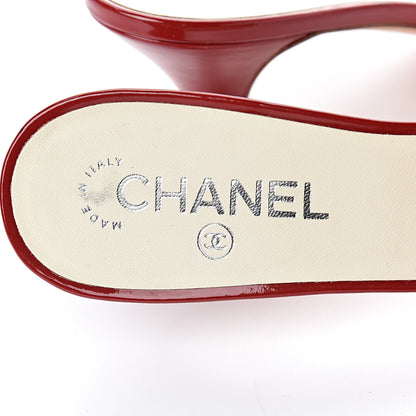 Chanel Patent CC Mules 41 Red 7 of 14